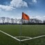 A photo of a corner of an outdoor soccer pitch